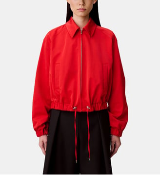 Blouson satiné court et large - Claudie Pierlot - Rouge