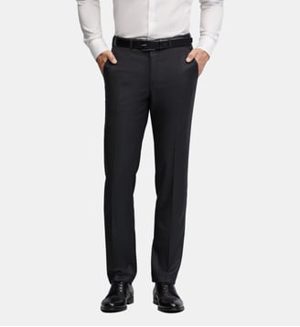Pantalon de costume en laine regular Per - Digel - Bleu nuit