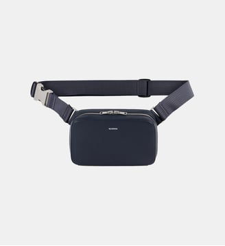 Petit sac en cuir grainé - Sandro - Marine