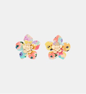 Boucles d'oreilles fleurs Balagane imprimé fleurs Balaboosté