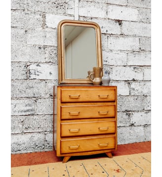 Miroir Louis Philippe Georges N°356- Produit chiné - Debongout - Doré