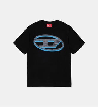 T-shirt avec logo Oval D - Diesel Kids - Noir