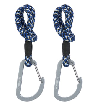 Lot de 2 crochets attaches poussettes - Lassig - Bleu