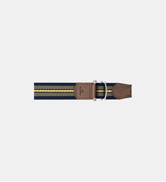 Ceinture sangle Gabin - Billybelt - Bleu marine vert et jaune
