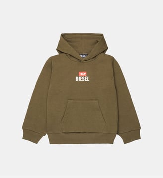 Sweat à capuche avec logo - Diesel Kids - Kaki