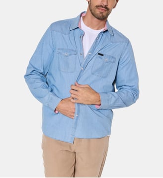 Chemise en coton DENZEL - Chevignon - Bleu délavé