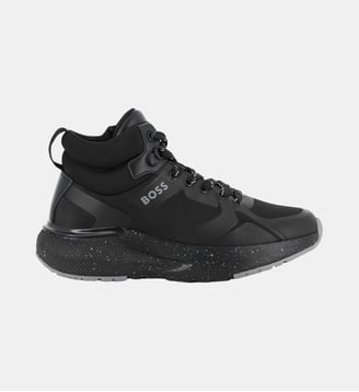Baskets hautes à lacets - BOSS Kidswear - Black