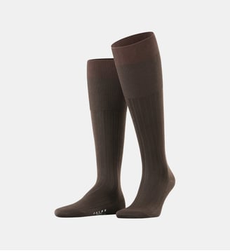 Mi-bas Milano Coton (biologique) - Falke - Marron