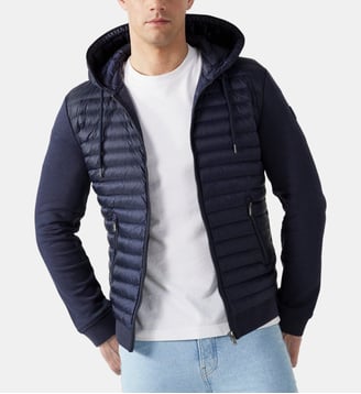 Veste bi-matière à capuche Gummy 2.0 - Jott - Marine