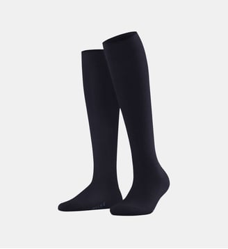 Mi-Bas Family Coton - Falke - Bleu marine foncé