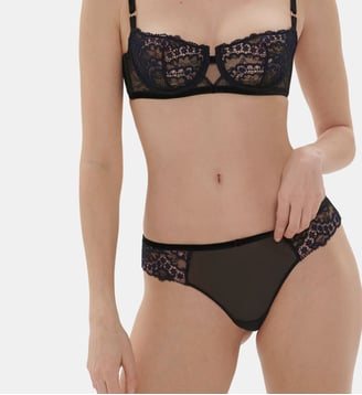 Tanga Scenario détails dentelle - Simone Pérèle - Noir