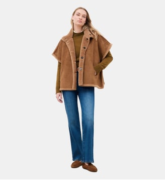 Poncho holanvi - Polyester recycle - Caroll - Marron foncé