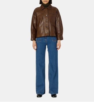 Surchemise en cuir vieilli - NICOLE - Gerard Darel - Marron