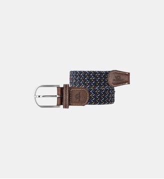 Ceinture tressée élastique Sandfjord - Billybelt - Rose et blanc