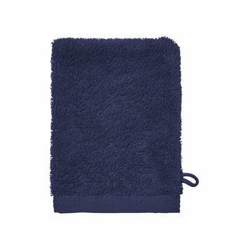 Gant de toilette uni en coton, 530gr/m², AQUA - Essix - Bleu nocturne