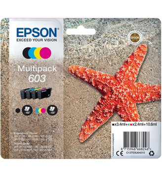 Cartouche d'encre 603 Etoile de Mer (CMJ N) - Epson - Multicolore