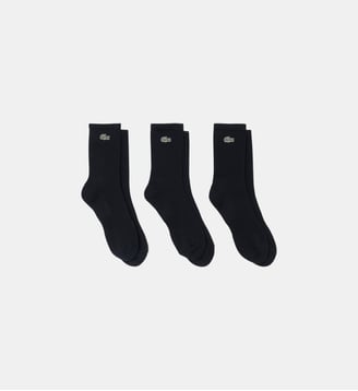 Lot de 3 paires de chaussettes hautes côtelées Lacoste