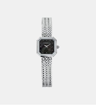 Montre Octogone Noir 17436B49 - Herbelin - Argenté