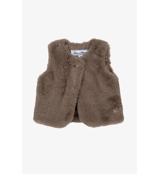 Gilet -  moyen imitation fourrure - Tartine Et Chocolat - Beige