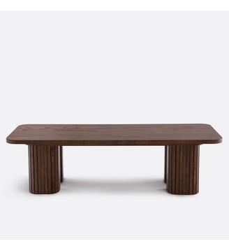 Table basse plaqué frêne - La Redoute Interieurs - Teinté coloris noyer