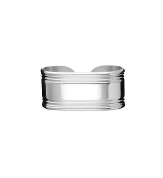 Rond de serviette ouvert en métal argenté - ROSINE - Christofle - Argent