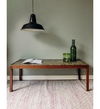 Table basse en céramique Donna N°850- Produit chiné - Debongout - Bois foncé