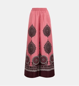 Pantalon Palazzo Oltrarno Placée Pink - La DoubleJ - Rose