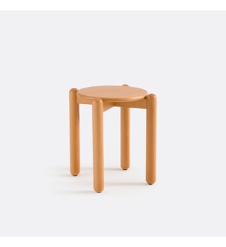 Tabouret hêtre massif - La Redoute Interieurs - Hêtre naturel
