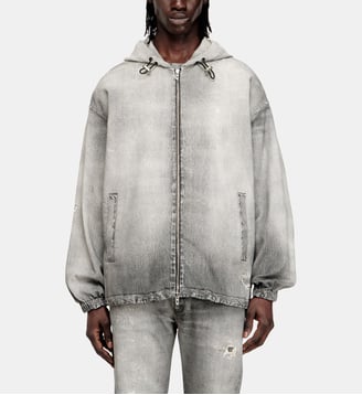 Veste à capuche en trompe-l'œil JoggJeans - Diesel - Gris