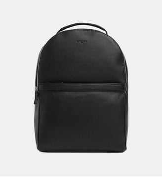 Sac à dos zippé Charles en cuir grainé - Le Tanneur - Noir