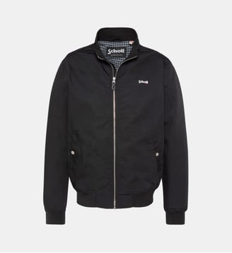 Blouson casual avec doublure à carreaux. - Schott - Noir