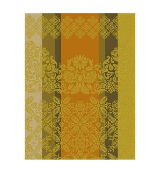 Torchon Mumbai 100% coton - Le Jacquard Francais - Jaune safran