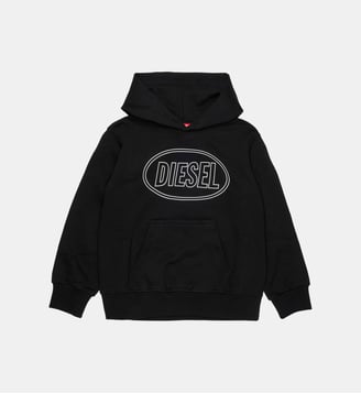 Sweat à capuche avec logo - Diesel Kids - Noir