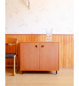 Buffet en teck Gustave N°1615- Produit chiné - Debongout - Bois clair