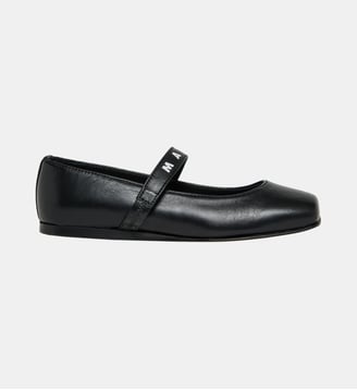 Ballerines avec bride et logo Marni
