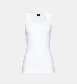 Débardeur avec broderie love birds - Pinko - Blanc