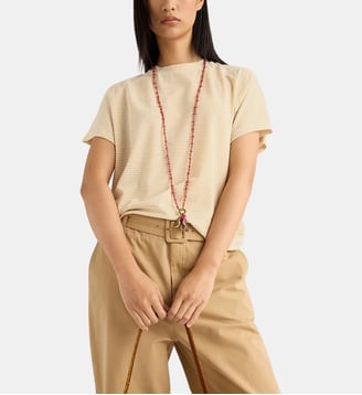T-Shirt nashoba en jersey à rayures - Momonì - Beige