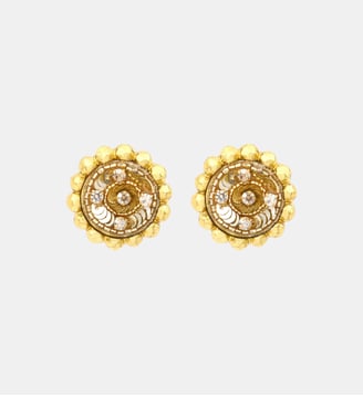 Boucles d'oreilles clips   - Angèle - Satellite - Doré