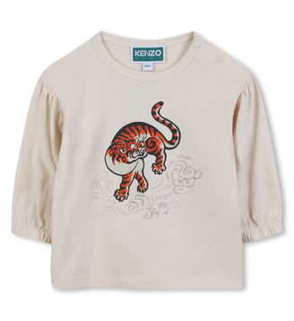 T-shirt à manches longues - Kenzo Kids - Pale trench