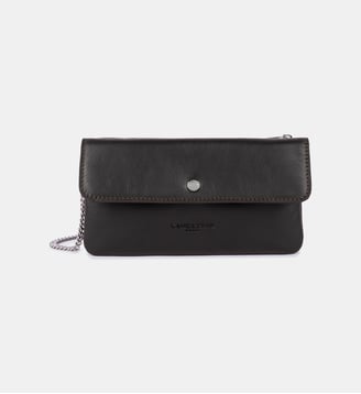 Double pochette Soft PM en cuir - Lancaster - Marron