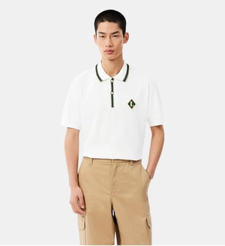 Polo fabriqué en France badge classic fit - Lacoste - Blanc