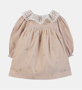 Robe - Rosée col volanté dentelle - Tartine Et Chocolat - Rose pâle