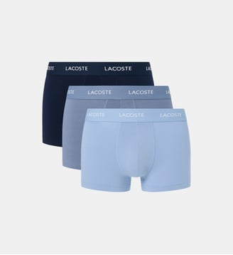 Lot de 3 boxers signature coton  - Lacoste - Bleu