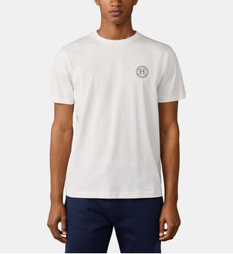 T-Shirt Coupe Regular Avec Logo H - Hackett London - Off white