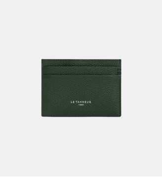 Porte cartes Lucien en cuir grainé - Le Tanneur - Vert