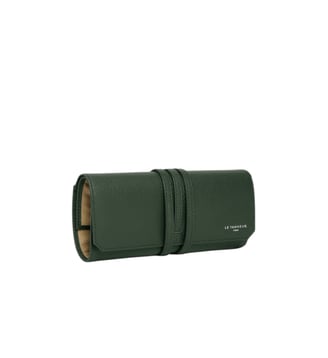 Coffret 3 montres de voyage souple en cuir grainé - Le Tanneur - Vert malachite