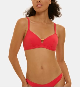 Haut de maillot de bain à coque - Flamingo - Simone Pérèle - Rouge