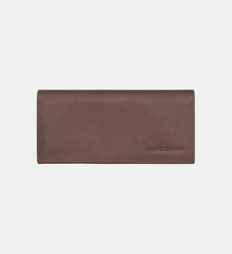 Portefeuille long à rabat - Le Foulonné - Longchamp - Taupe