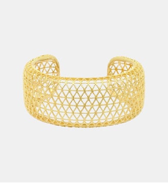 Bracelet manchette   doré à l'or fin - Betty - Satellite - Doré