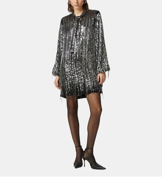 Robe courte à franges et à paillettes - Pinko - Multicolore